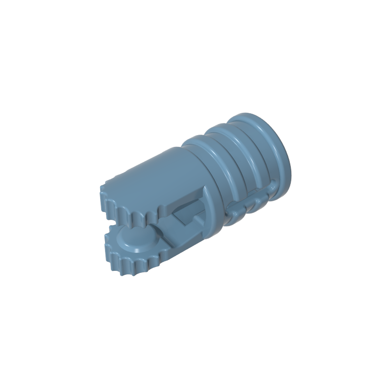 30553 | Hinge Cylinder 1 x 2 Locking with 2 Fingers and Axle Hole on Ends with Slots