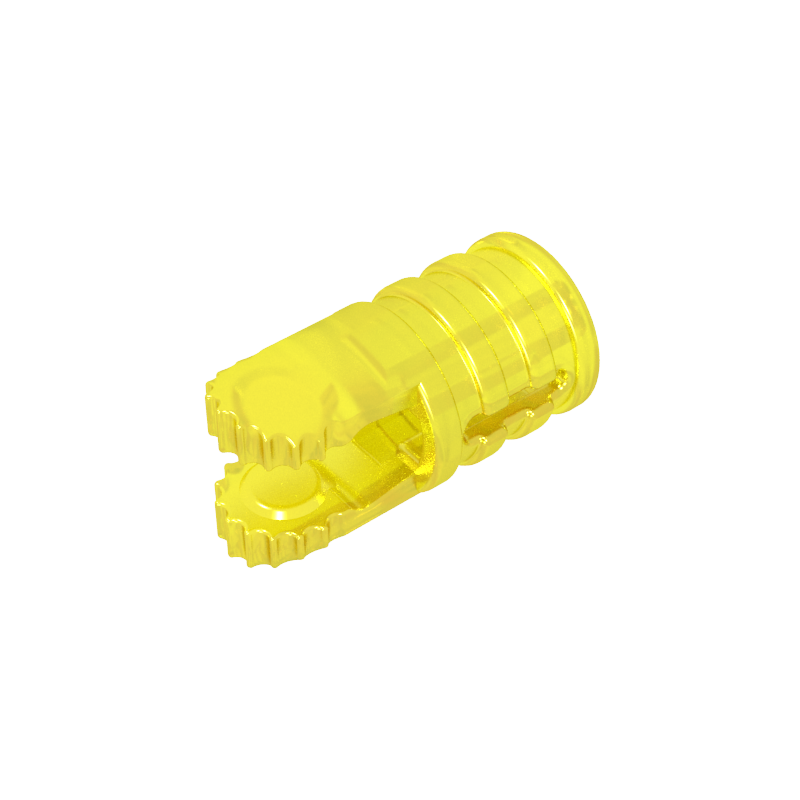 30553 | Hinge Cylinder 1 x 2 Locking with 2 Fingers and Axle Hole on Ends with Slots