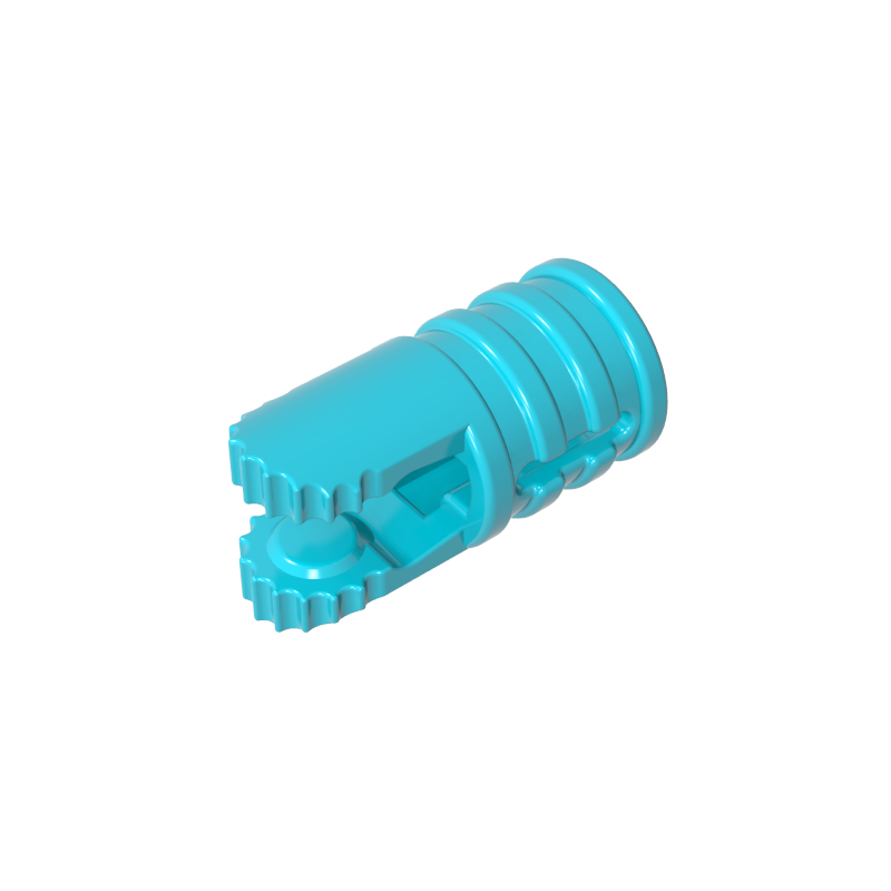 30553 | Hinge Cylinder 1 x 2 Locking with 2 Fingers and Axle Hole on Ends with Slots