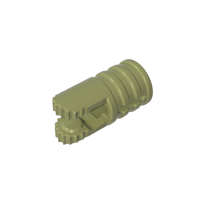 30553 | Hinge Cylinder 1 x 2 Locking with 2 Fingers and Axle Hole on Ends with Slots