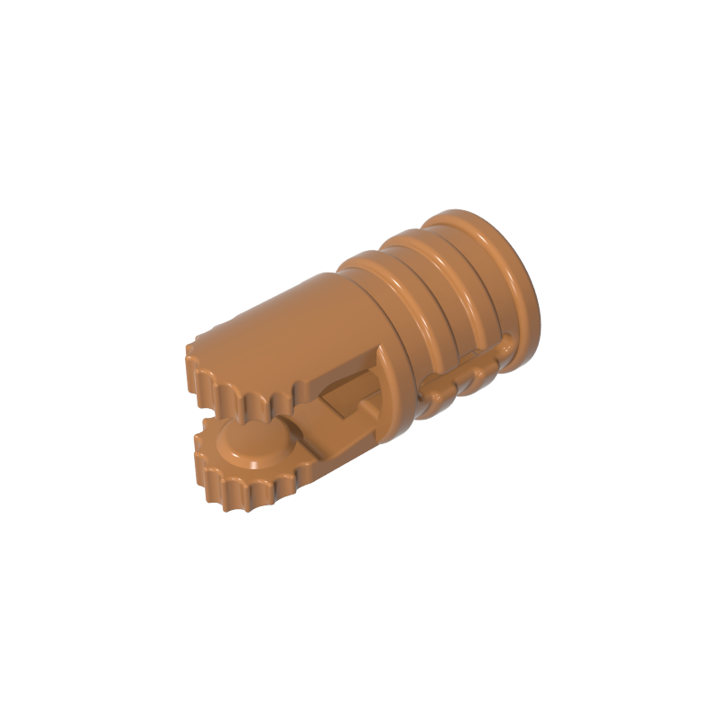 30553 | Hinge Cylinder 1 x 2 Locking with 2 Fingers and Axle Hole on Ends with Slots
