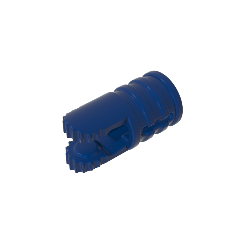 30553 | Hinge Cylinder 1 x 2 Locking with 2 Fingers and Axle Hole on Ends with Slots