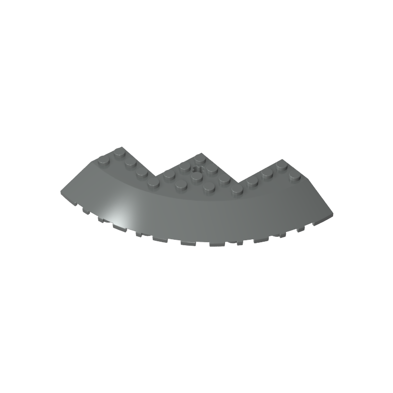 58846 | Brick, Round Corner 10 x 10 with Slope 33 Edge, Axle Hole, Facet Cutout