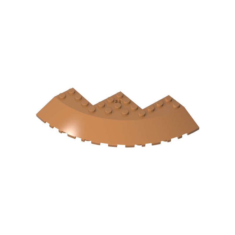 58846 | Brick, Round Corner 10 x 10 with Slope 33 Edge, Axle Hole, Facet Cutout