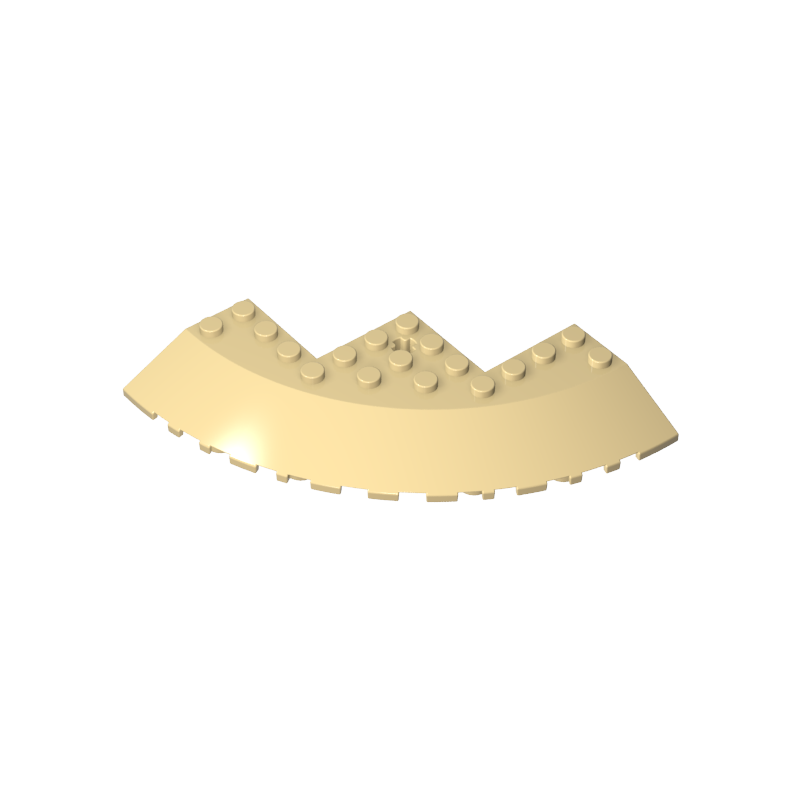 58846 | Brick, Round Corner 10 x 10 with Slope 33 Edge, Axle Hole, Facet Cutout