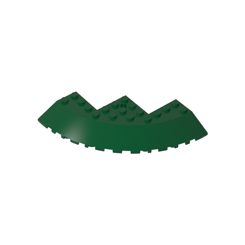 58846 | Brick, Round Corner 10 x 10 with Slope 33 Edge, Axle Hole, Facet Cutout