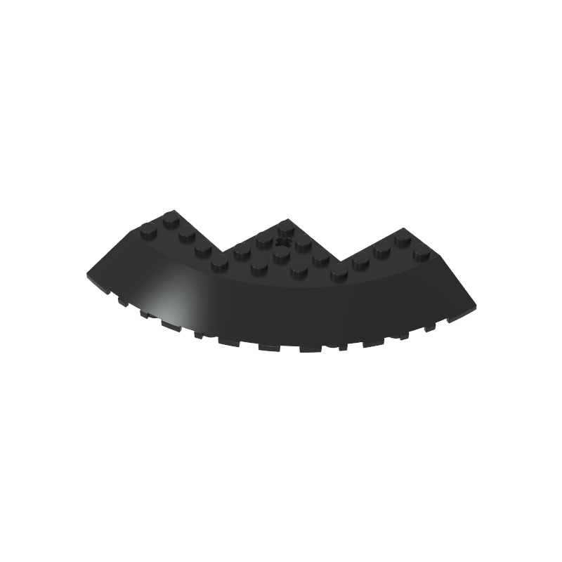 58846 | Brick, Round Corner 10 x 10 with Slope 33 Edge, Axle Hole, Facet Cutout