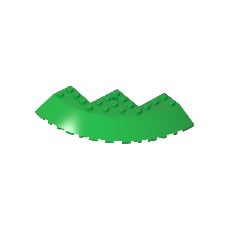 58846 | Brick, Round Corner 10 x 10 with Slope 33 Edge, Axle Hole, Facet Cutout
