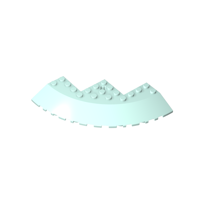 58846 | Brick, Round Corner 10 x 10 with Slope 33 Edge, Axle Hole, Facet Cutout