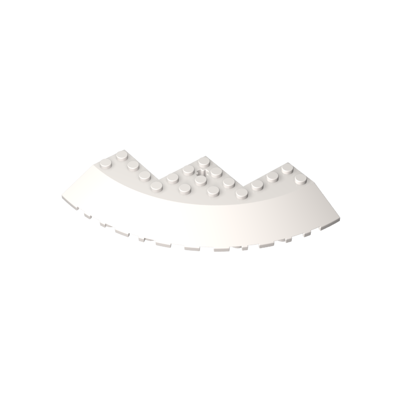 58846 | Brick, Round Corner 10 x 10 with Slope 33 Edge, Axle Hole, Facet Cutout