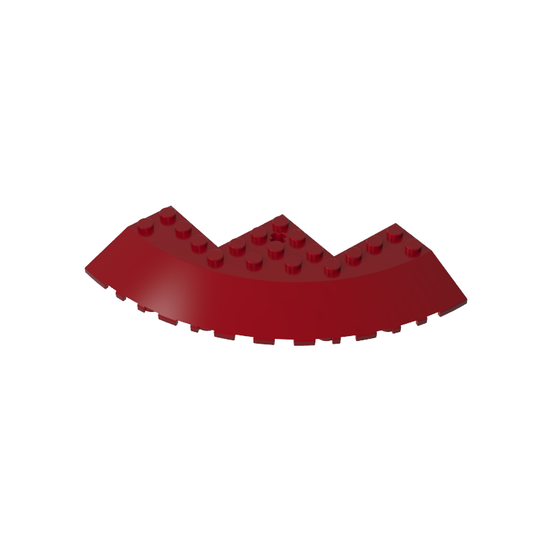 58846 | Brick, Round Corner 10 x 10 with Slope 33 Edge, Axle Hole, Facet Cutout