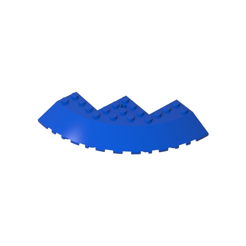 58846 | Brick, Round Corner 10 x 10 with Slope 33 Edge, Axle Hole, Facet Cutout