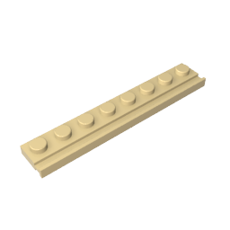 4510 | Plate, Modified 1 x 8 with Door Rail