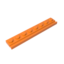 4510 | Plate, Modified 1 x 8 with Door Rail