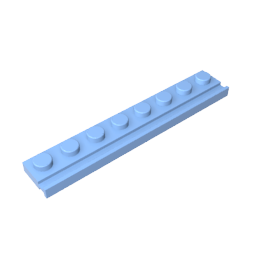 4510 | Plate, Modified 1 x 8 with Door Rail