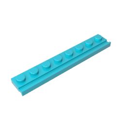 4510 | Plate, Modified 1 x 8 with Door Rail
