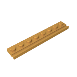 4510 | Plate, Modified 1 x 8 with Door Rail