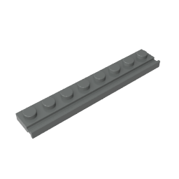 4510 | Plate, Modified 1 x 8 with Door Rail