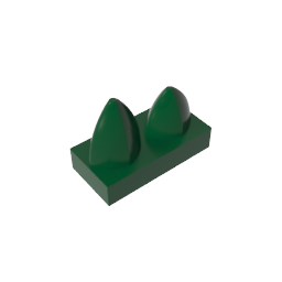 15209 | Tile, Modified 1 x 2 with 2 Teeth Vertical