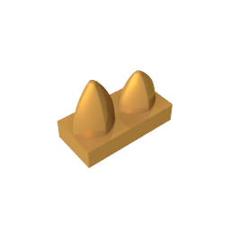 15209 | Tile, Modified 1 x 2 with 2 Teeth Vertical