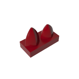 15209 | Tile, Modified 1 x 2 with 2 Teeth Vertical