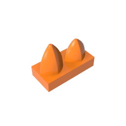 15209 | Tile, Modified 1 x 2 with 2 Teeth Vertical