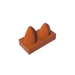 15209 | Tile, Modified 1 x 2 with 2 Teeth Vertical
