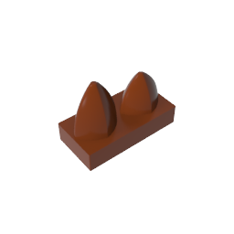 15209 | Tile, Modified 1 x 2 with 2 Teeth Vertical