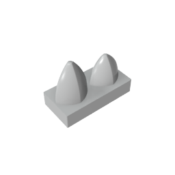 15209 | Tile, Modified 1 x 2 with 2 Teeth Vertical