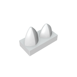 15209 | Tile, Modified 1 x 2 with 2 Teeth Vertical