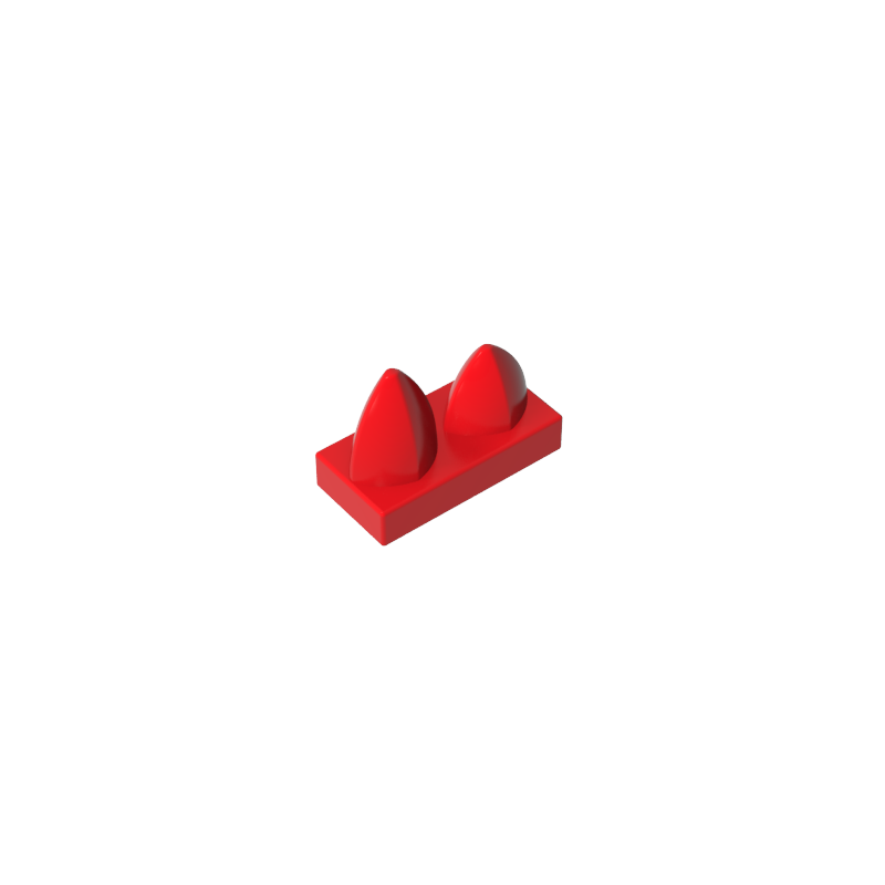 15209 | Tile, Modified 1 x 2 with 2 Teeth Vertical
