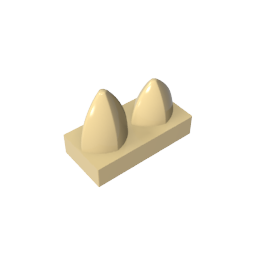 15209 | Tile, Modified 1 x 2 with 2 Teeth Vertical
