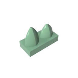15209 | Tile, Modified 1 x 2 with 2 Teeth Vertical