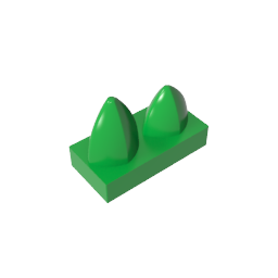 15209 | Tile, Modified 1 x 2 with 2 Teeth Vertical