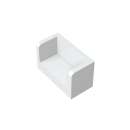 23969 | Panel 1 x 2 x 1 with Rounded Corners and 2 Sides