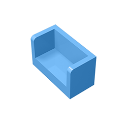 23969 | Panel 1 x 2 x 1 with Rounded Corners and 2 Sides