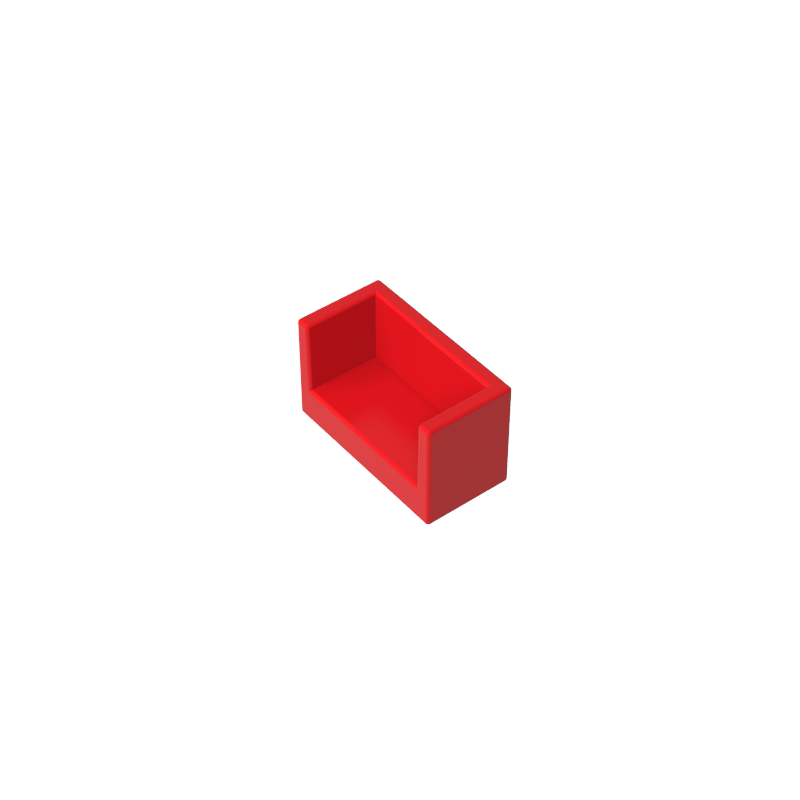 23969 | Panel 1 x 2 x 1 with Rounded Corners and 2 Sides