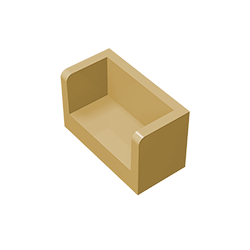23969 | Panel 1 x 2 x 1 with Rounded Corners and 2 Sides