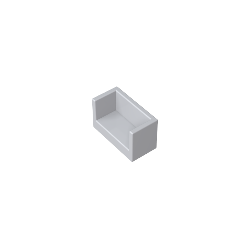 23969 | Panel 1 x 2 x 1 with Rounded Corners and 2 Sides