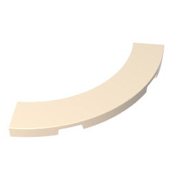 27507 | Tile, Round Corner 4 x 4 Macaroni