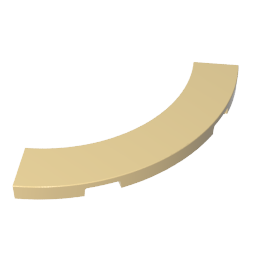 27507 | Tile, Round Corner 4 x 4 Macaroni