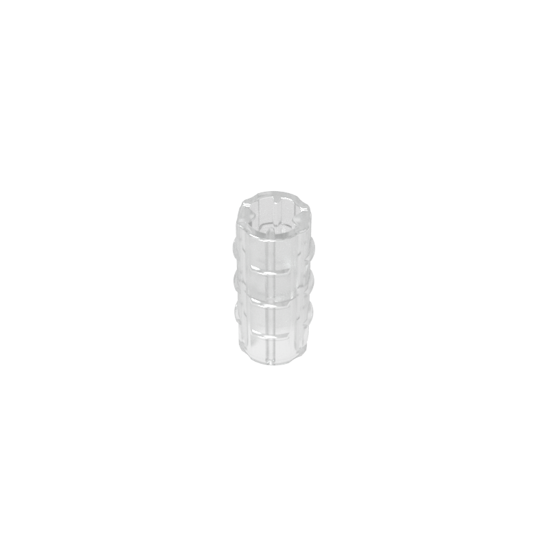 6538b | Technical Axle Connector 2L (Ridged with + Hole + Orientation)