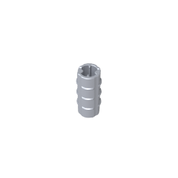 6538b | Technical Axle Connector 2L (Ridged with + Hole + Orientation)
