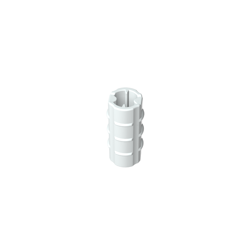 6538b | Technical Axle Connector 2L (Ridged with + Hole + Orientation)