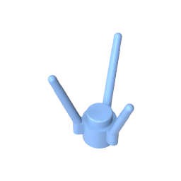 3741a | Plant Flower Stem with Stud and 3 Stems