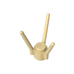 3741a | Plant Flower Stem with Stud and 3 Stems