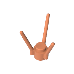 3741a | Plant Flower Stem with Stud and 3 Stems