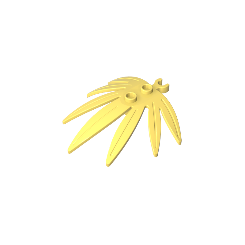 10884 | Plant Leaves 6 x 5 Swordleaf with Open O Clip Thick