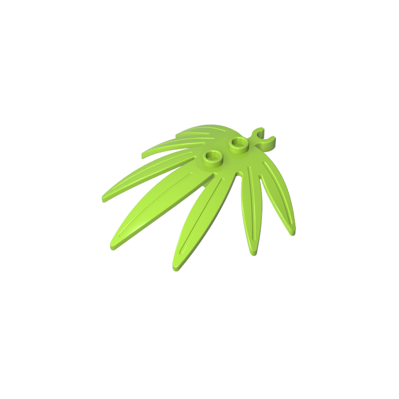 10884 | Plant Leaves 6 x 5 Swordleaf with Open O Clip Thick