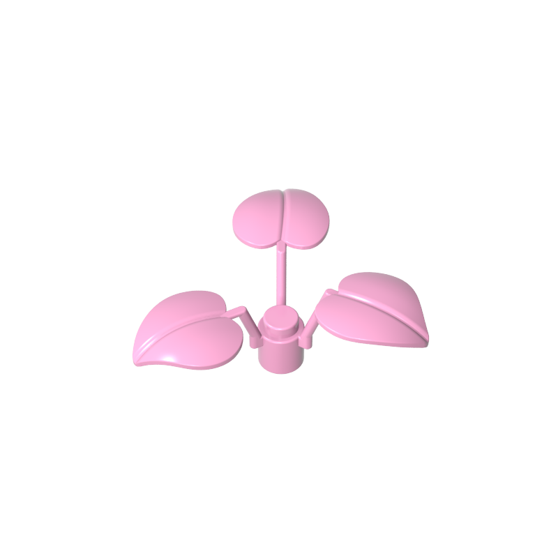 6255 | Plant Stem with Stud and 3 Large Leaves